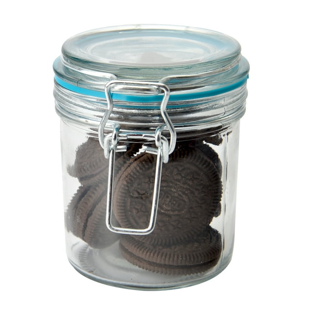 Kitchen Storage Jars, Clear Glass Lock Lid Jar with Silicone Gasket -9.4-Ounce Kitchen Storage Jars, Clear Glass Lock Lid Jar with Silicone Gasket -9.4-Ounce